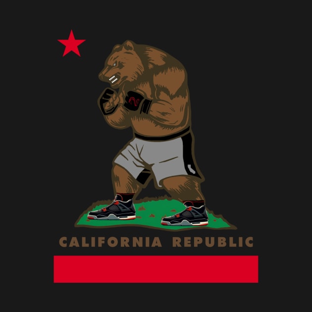 California Republic Bear w/ Jordan Bred's by Venomshock