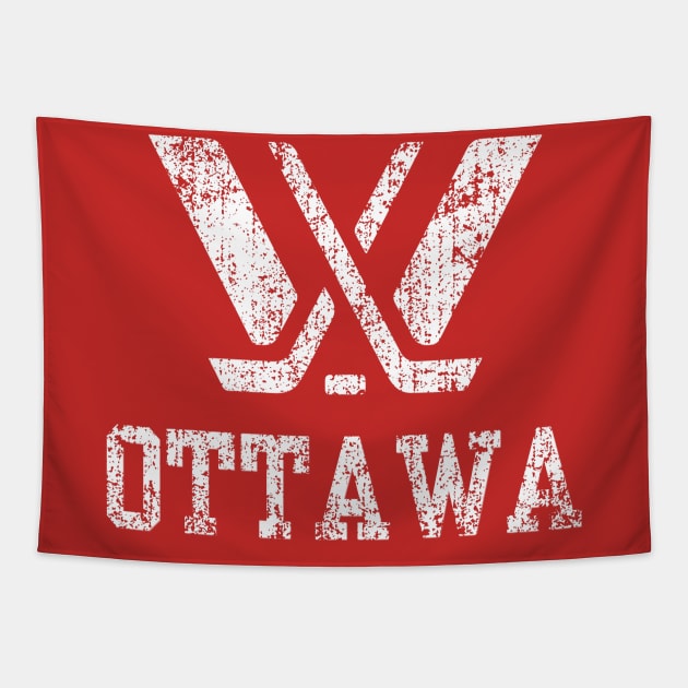 Distressed Ottawa PWHL Tapestry by thestaroflove