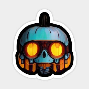 Pumpkin Skull Halloween Magnet