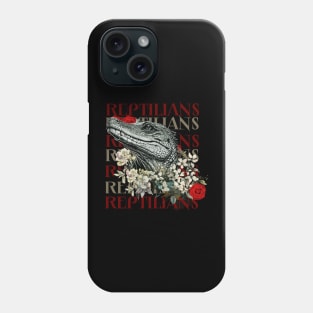 Reptilians alligator flowers cocodrile Phone Case