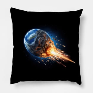 Cosmic Cataclysm: When Worlds Collide Pillow