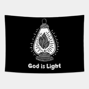 God is light. Doodle illustration. Tapestry
