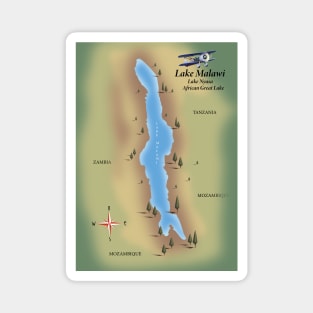 Lake Malawi map Magnet