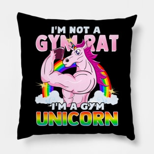 I'm Not A Gym Rat I'm A Gym Unicorn Work Out Exercise Pillow