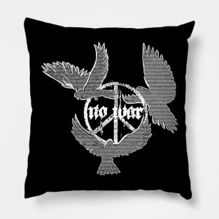 Peace sign white dove Pillow