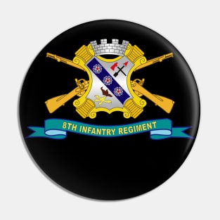 8th Infantry Regiment w Br - Ribbon X 300 Pin