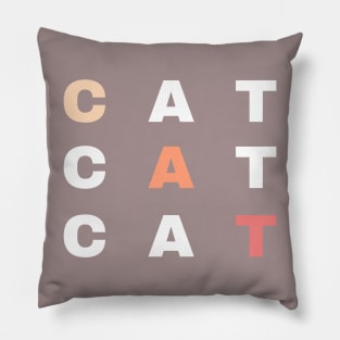 Cat Text - Typography Pillow