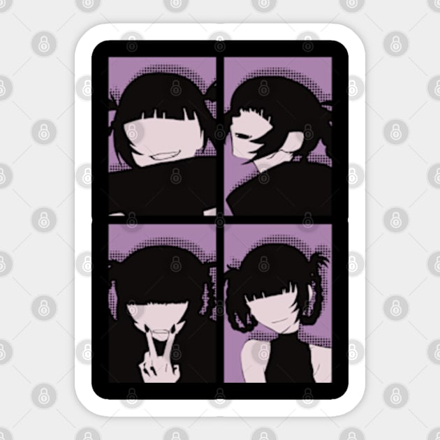 Call of the Night Anime Characters Nazuna Nanakusa Faceless in Cool 4  Panels Pop Art Style