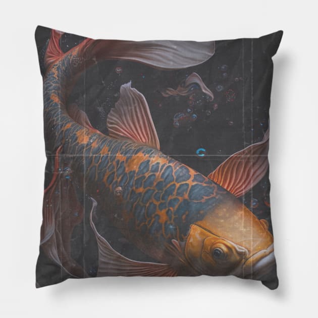 Koi Fish - Catch me if you can Pillow by Stitch & Stride