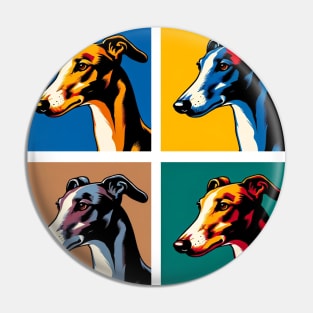 Greyhound Pop Art - Dog Lovers Pin