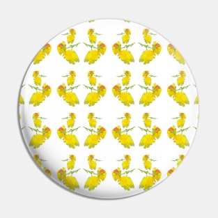 Yellow Rose floral fabric design for the home Pin