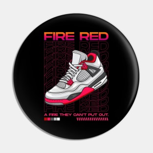 AJ 4 Retro Fire Red Sneaker Pin