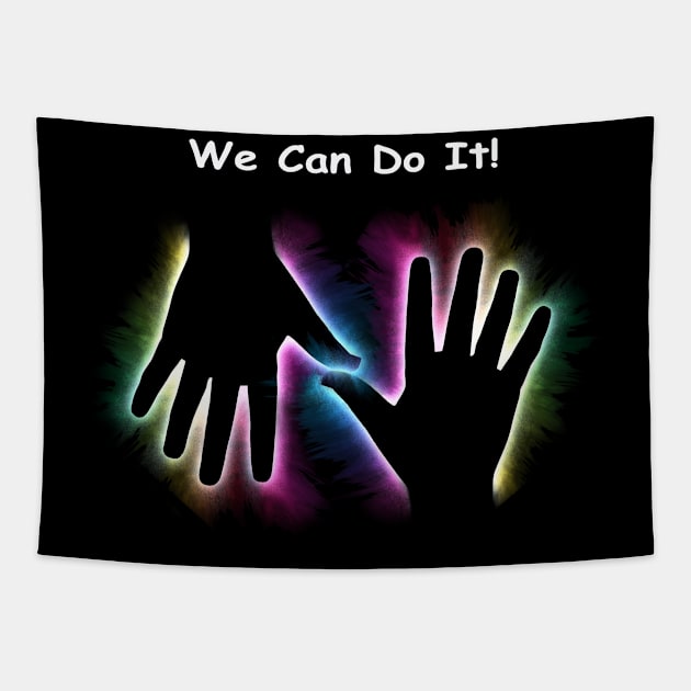 We Can Do It! Tapestry by Saleire