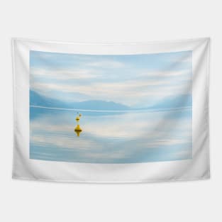 Peaceful Lake View with Misty Mountains - Skaha Lake Tapestry