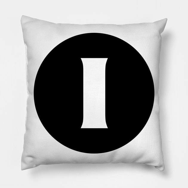 I (Letter Initial Monogram) Pillow by n23tees