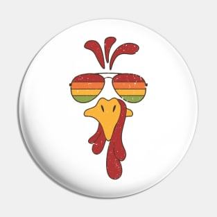 Turkey Face Sunglasses Pin