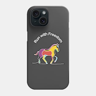 Horses -  Run with Freedom Phone Case