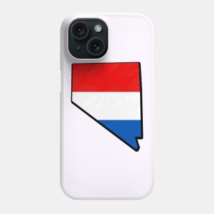 Red, White, and Blue Nevada Outline Phone Case
