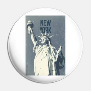 New York City, Statue of Liberty ✪ Vintage style poster Pin