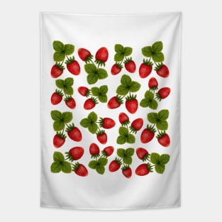 Watercolor Strawberry Pattern Tapestry