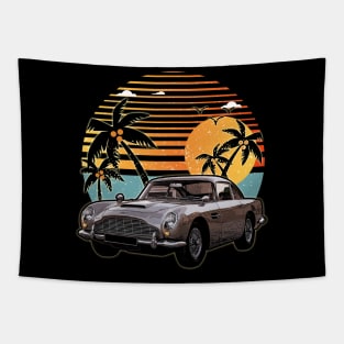 Aston Martin DB5 1964 car sunset Tapestry