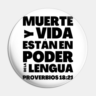 Proverbs 18-21 Power of The Tongue Spanish Pin