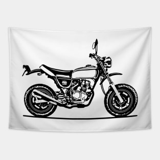 Ape 50 Motorcycle Sketch Art Tapestry