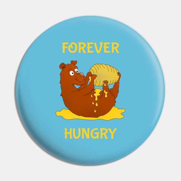 Hungry Bear Eating Honey Pin by mailboxdisco