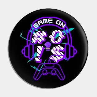 Glitch punk gamer Pin