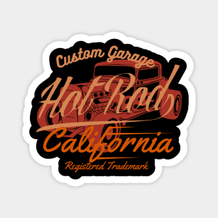 Custom Garage Hot rod california Magnet