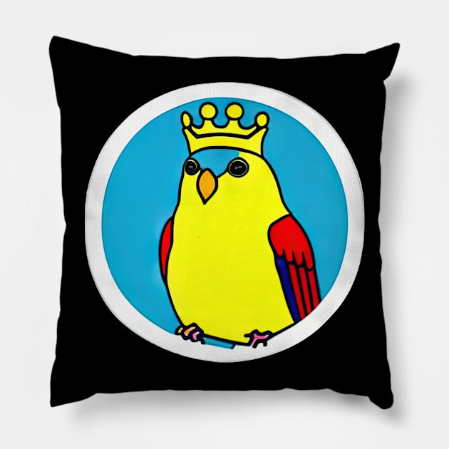 Cute Budgie Parakeet | Pillow by Subconscious Pictures