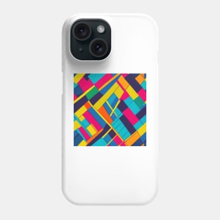 seamless Geometric pattern of lines Phone Case