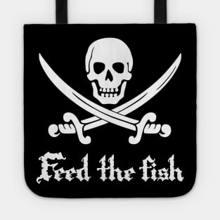 Feed The Fish Pirate Jolly Roger Tote