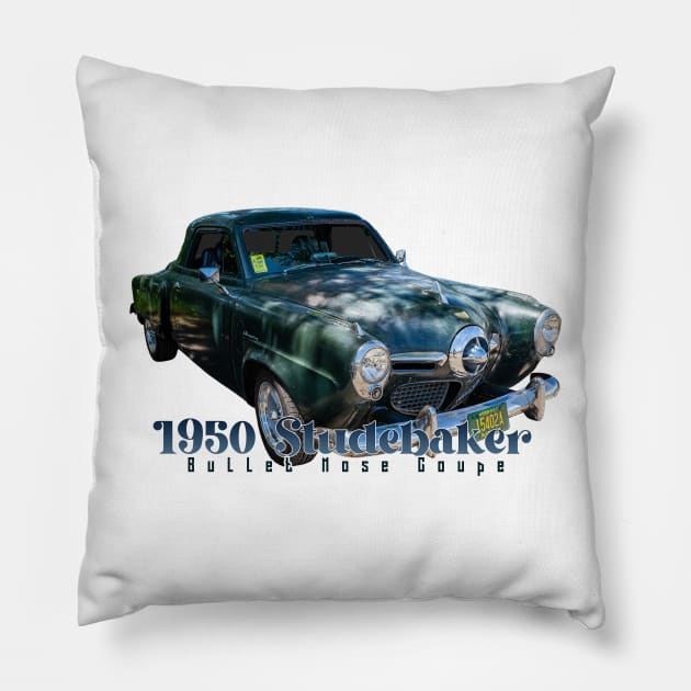 1950 Studebaker Bullet Nose Coupe Pillow by Gestalt Imagery