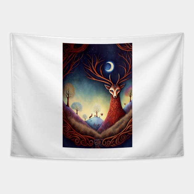 Blue Moon Tapestry by thewandswant