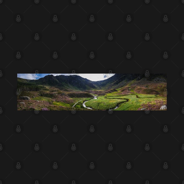 Panorama of Glen Clova in the Angus Glens in of Scotland by Dolfilms