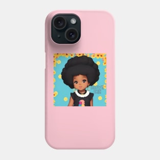 Brown Skin Cute Afro Kid Phone Case