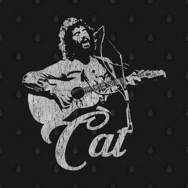 Cat Stevens - White Stencil by Amandeeep