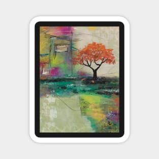 Casa de Campo country landscape with flamboyant tree Magnet