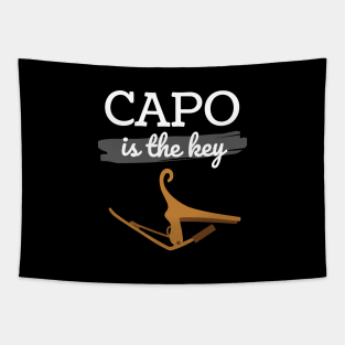 Capo is the Key Wood Capo Dark Theme Tapestry