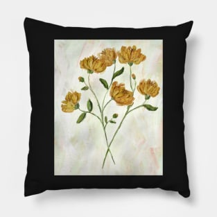 Yellow flowers with buds Pillow