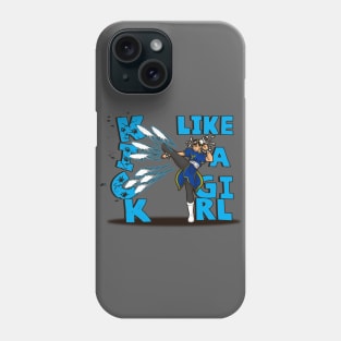 Kick Like A Girl Funny Retro Video Game Arcade Fight Like A Girl Meme Phone Case