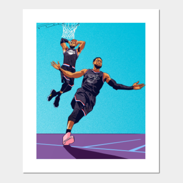 The Last Lob Wade To Lebron Dwayne Wade Posters And Art Prints Teepublic Uk