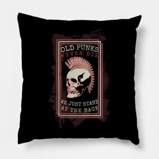 Old Punks Never Die retro 90's Pillow