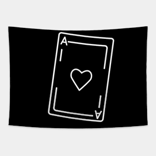 Ace of heart card minimal design Tapestry