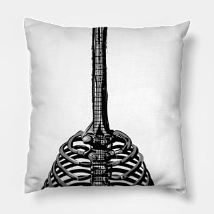 Skeleton Guitar Pillow