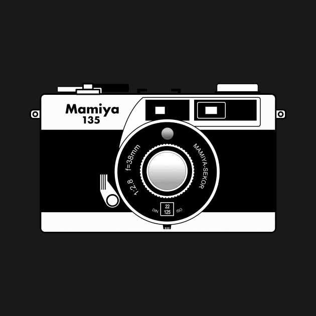 Vintage Camera Vector 1 by UNALONEAPPAREL