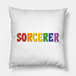 Sorcerer Pride Shirt (Rainbow) Pillow