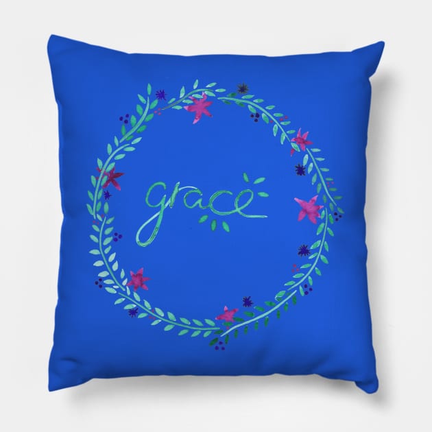 Watercolor grace Pillow by craftcartwright