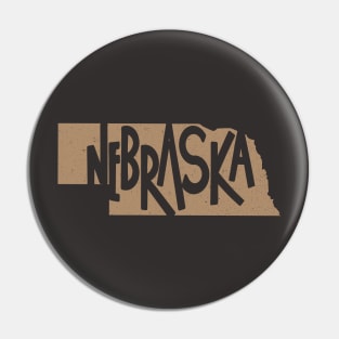 Nebraska Vintage Lettering Pin